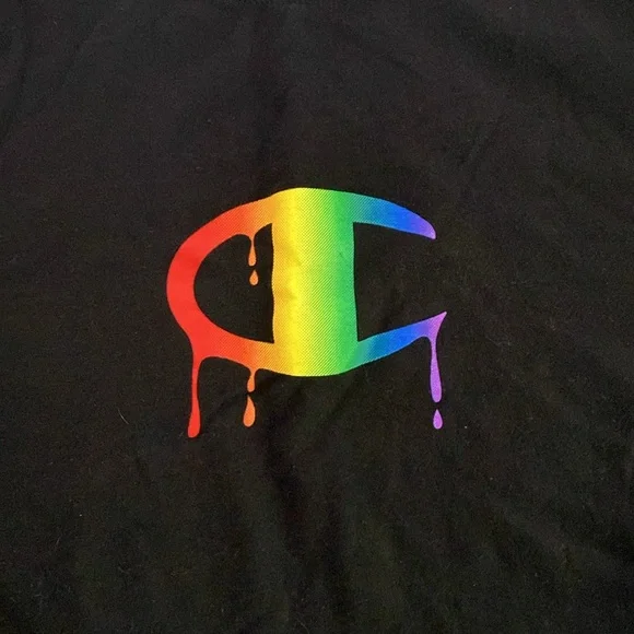 Champion black rainbow logo t-shirt - Picture 5 of 16